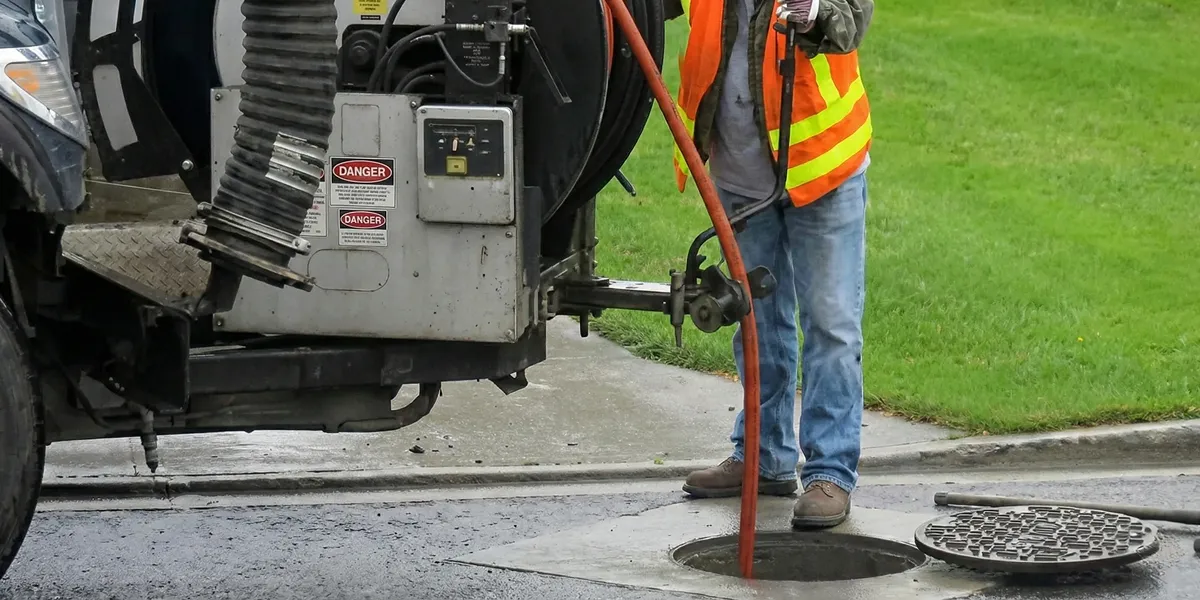 sewage clean up professionals using industrial equipment to remove contaminated wastewater in Clearwater, FL